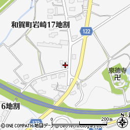 岩手県北上市和賀町岩崎（１７地割）周辺の地図