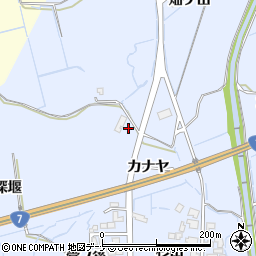 秋田県にかほ市院内（カナヤ）周辺の地図