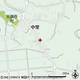 秋田県横手市大屋新町中里88周辺の地図