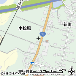 秋田県横手市大屋新町小松原周辺の地図