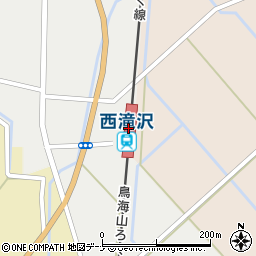 西滝沢駅周辺の地図