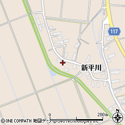秋田県横手市平鹿町浅舞新平川89周辺の地図