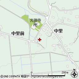 秋田県横手市大屋新町中里78周辺の地図