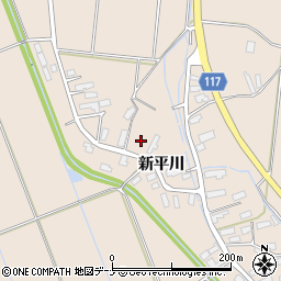 秋田県横手市平鹿町浅舞新平川92周辺の地図