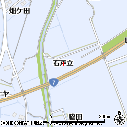 秋田県にかほ市院内石戸立周辺の地図