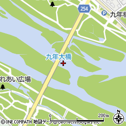 九年大橋周辺の地図