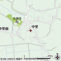 秋田県横手市大屋新町中里81周辺の地図