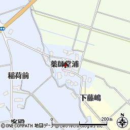 秋田県横手市平鹿町中吉田薬師堂浦周辺の地図