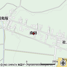 秋田県横手市雄物川町造山南田周辺の地図