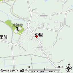 秋田県横手市大屋新町中里82周辺の地図