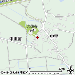 秋田県横手市大屋新町中里74-2周辺の地図