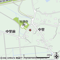 秋田県横手市大屋新町中里74周辺の地図