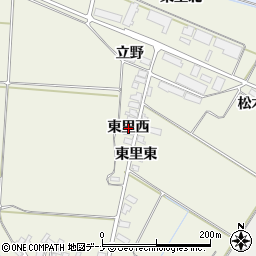 秋田県横手市雄物川町東里（東里西）周辺の地図