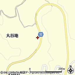 秋田県にかほ市平沢大谷地周辺の地図