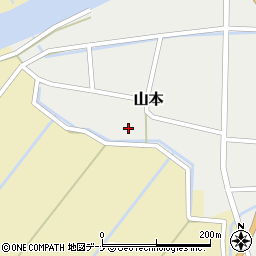 秋田県由利本荘市山本山本周辺の地図