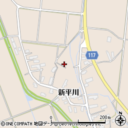 秋田県横手市平鹿町浅舞新平川112周辺の地図
