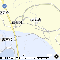 秋田県にかほ市平沢此樹沢周辺の地図
