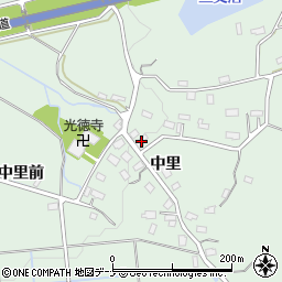 秋田県横手市大屋新町中里69周辺の地図