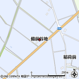 秋田県横手市平鹿町中吉田備前谷地周辺の地図