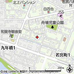 岩手県北上市若宮町2丁目10周辺の地図