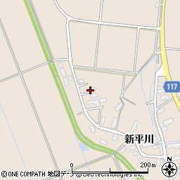 秋田県横手市平鹿町浅舞新平川97周辺の地図