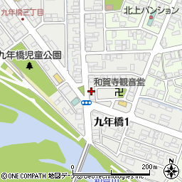 丼丸北上　九年橋店周辺の地図