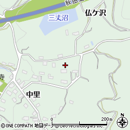 秋田県横手市大屋新町中里21周辺の地図