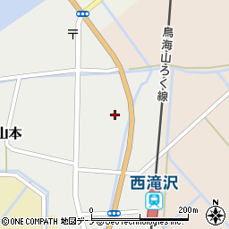秋田県由利本荘市山本（家岸）周辺の地図