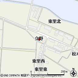 秋田県横手市雄物川町東里立野周辺の地図