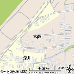 秋田県横手市雄物川町南形（大巻）周辺の地図