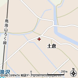 秋田県由利本荘市土倉谷地山元周辺の地図
