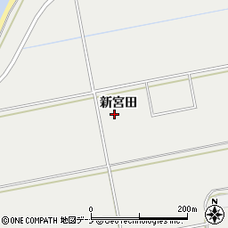 秋田県にかほ市芹田（新宮田）周辺の地図