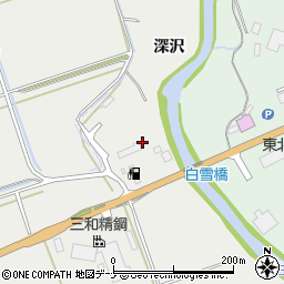 秋田県にかほ市芹田（深沢）周辺の地図