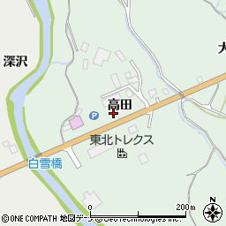 秋田県にかほ市三森（高田）周辺の地図
