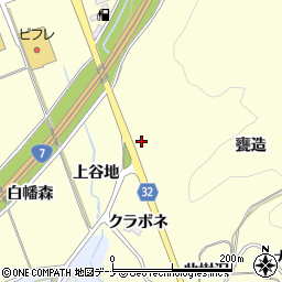 秋田県にかほ市平沢（甕造）周辺の地図