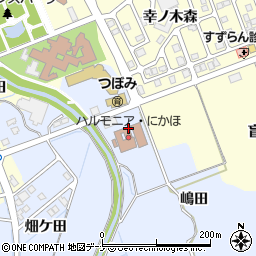 秋田県にかほ市院内嶋田周辺の地図