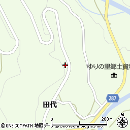 秋田県由利本荘市西沢舞台周辺の地図