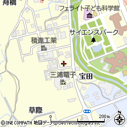 秋田県にかほ市平沢堺田周辺の地図