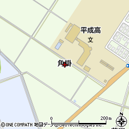 秋田県横手市平鹿町上吉田角掛周辺の地図