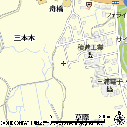 秋田県にかほ市平沢平石30-7周辺の地図