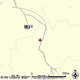 秋田県にかほ市平沢明戸周辺の地図