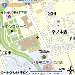 秋田県にかほ市平沢宝田周辺の地図