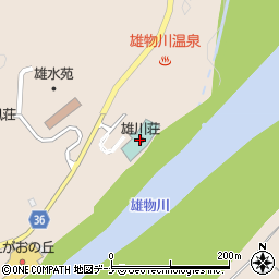 おものがわ温泉　雄川荘周辺の地図