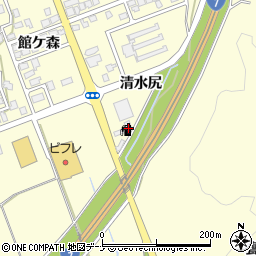 秋田県にかほ市平沢清水尻155-1周辺の地図