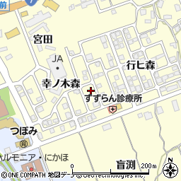 秋田県にかほ市平沢行ヒ森10-28周辺の地図
