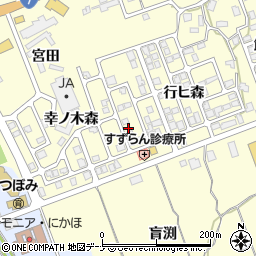 秋田県にかほ市平沢行ヒ森10-18周辺の地図