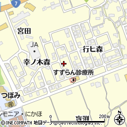 秋田県にかほ市平沢行ヒ森10-19周辺の地図
