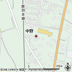 秋田県横手市大屋新町中野周辺の地図