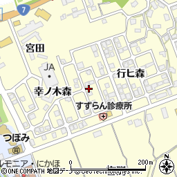 秋田県にかほ市平沢行ヒ森10-20周辺の地図