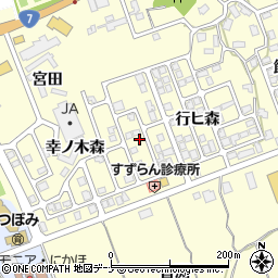 秋田県にかほ市平沢行ヒ森10-11周辺の地図